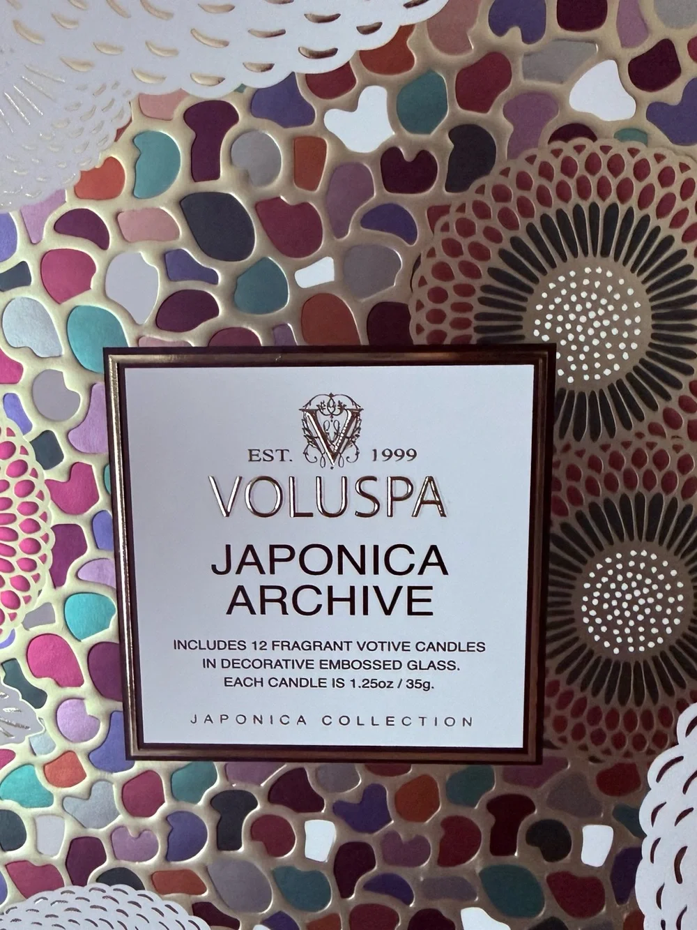 Voluspa 12-piece candle set “Japonica Archive”
